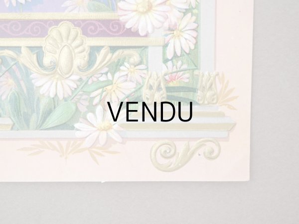 画像2: 【15周年セール対象外】アンティーク パフュームラベル ピンクのデイジー PAQUERETTES - HONORE PAYAN - (2)