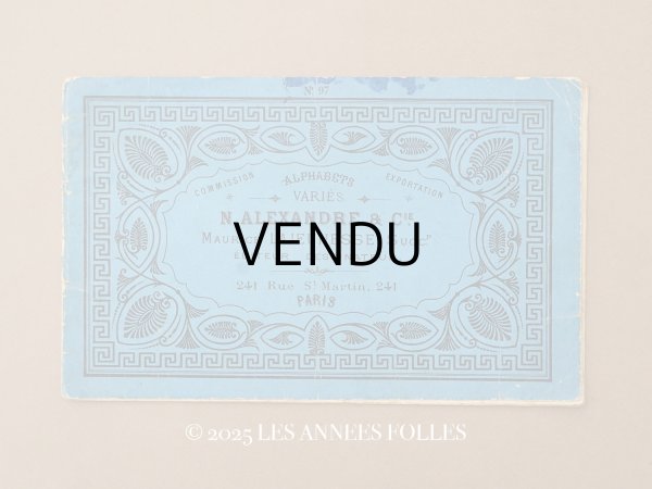 画像1: アンティーク アルファベットの刺繍図案帳 草花 N 97 ALPHABETS VARIES - N.ALEXANDRE&CIE. MAURICE LAJEUNESSE SUCCR. - (1)