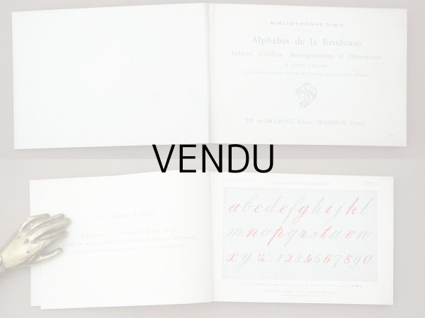 画像3: アンティーク DMC 刺繍図案帳 ALPHABET DE LA BRODEUSE - BIBLIOTHEQUE D.M.C - (3)