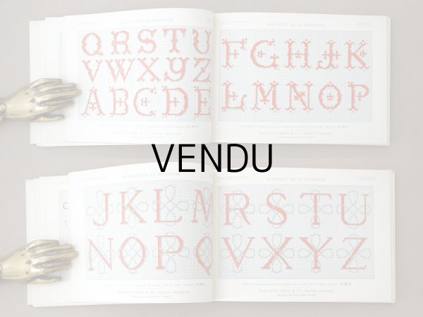 画像6: アンティーク DMC 刺繍図案帳 ALPHABET DE LA BRODEUSE - BIBLIOTHEQUE D.M.C - (6)