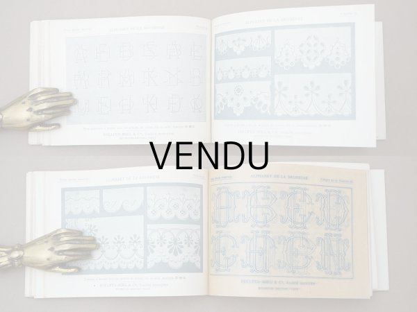 画像12: アンティーク DMC 刺繍図案帳 ALPHABET DE LA BRODEUSE - BIBLIOTHEQUE D.M.C - (12)
