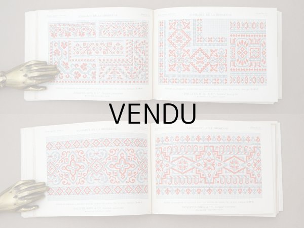 画像9: アンティーク DMC 刺繍図案帳 ALPHABET DE LA BRODEUSE - BIBLIOTHEQUE D.M.C - (9)