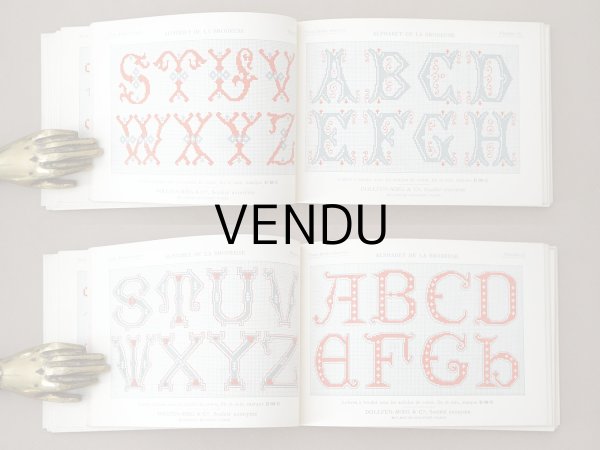 画像7: アンティーク DMC 刺繍図案帳 ALPHABET DE LA BRODEUSE - BIBLIOTHEQUE D.M.C - (7)