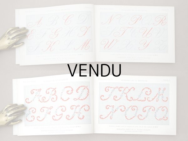 画像4: アンティーク DMC 刺繍図案帳 ALPHABET DE LA BRODEUSE - BIBLIOTHEQUE D.M.C - (4)