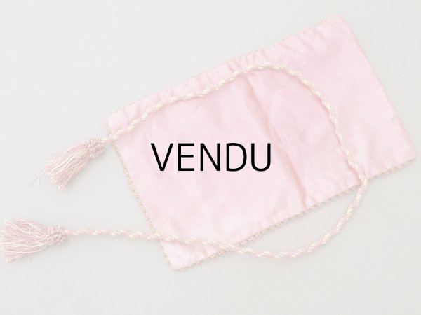 画像4: アンティーク BOISSIER シルク製 お菓子袋 オモニエール オールドローズ ショコラティエ - BOISSIER PARIS - (4)