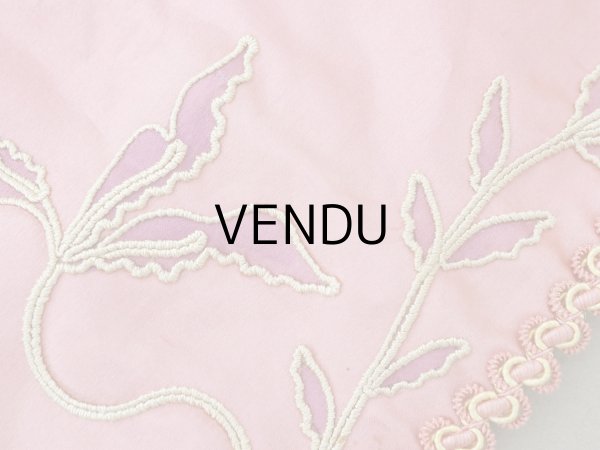 画像8: アンティーク BOISSIER シルク製 お菓子袋 オモニエール オールドローズ ショコラティエ - BOISSIER PARIS - (8)