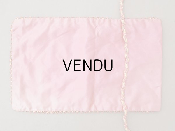 画像9: アンティーク BOISSIER シルク製 お菓子袋 オモニエール オールドローズ ショコラティエ - BOISSIER PARIS - (9)