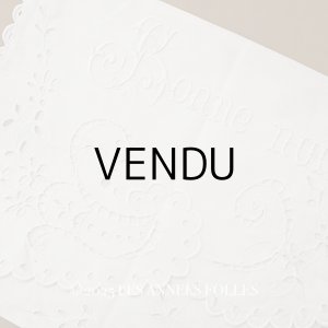 画像: アンティーク パジャマケース BONNE NUIT 手刺繍 ホワイトワーク