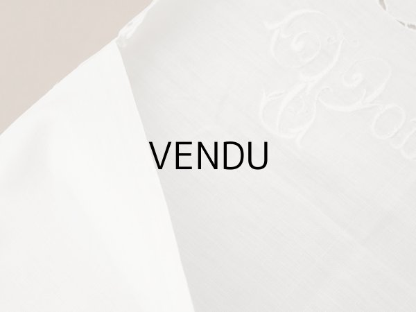 画像10: アンティーク パジャマケース BONNE NUIT 手刺繍 ホワイトワーク (10)