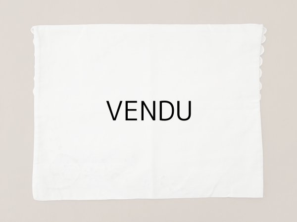 画像3: アンティーク パジャマケース BONNE NUIT 手刺繍 ホワイトワーク (3)