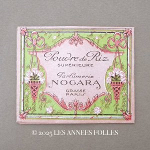 画像: アンティーク パウダーサシェ POUDRE DE RIZ - NOGARA GRASSE PARIS -