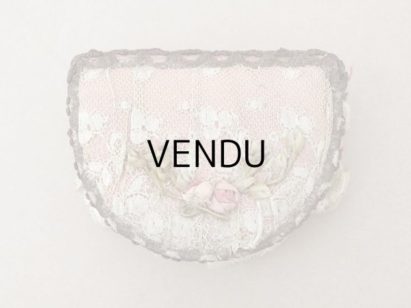 画像3: 【15周年セール対象外】アンティーク ロココトリム&ロココモチーフ シルク製 ボックス オールドローズ (3)