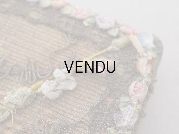 画像7: 【15周年セール対象外】アンティーク チョコレートボックス ロココトリム&ロココモチーフ シルク製  (7)