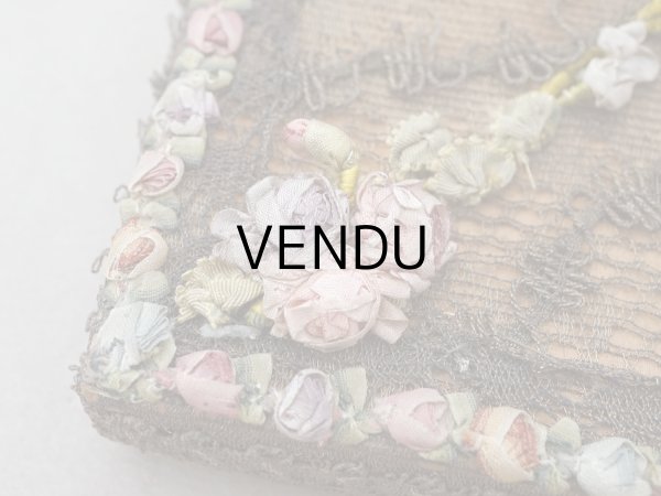 画像6: 【15周年セール対象外】アンティーク チョコレートボックス ロココトリム&ロココモチーフ シルク製  (6)