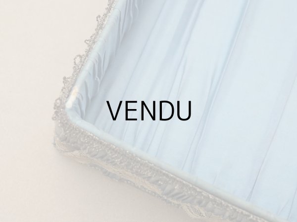 画像23: 【セール対象外】【クーポン対象外】アンティーク シルク製 ロココモチーフ&ロココトリム 大きなカルトナージュボックス 37×24×6.5cm (23)