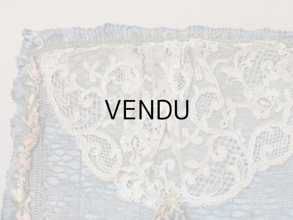 画像7: 【セール対象外】【クーポン対象外】アンティーク シルク製 ロココモチーフ&ロココトリム 大きなカルトナージュボックス 37×24×6.5cm (7)