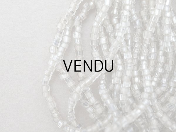 画像5: アンティーク シードビーズ クリア＆シルバー ガラス製 41〜42g (5)