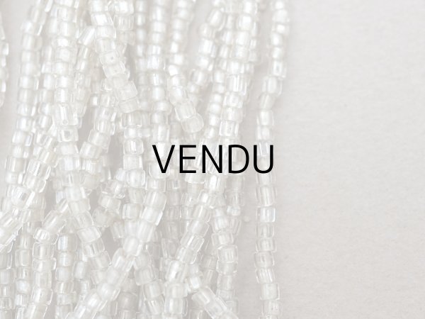 画像3: アンティーク シードビーズ クリア＆シルバー ガラス製 41〜42g (3)