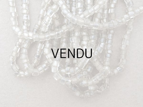 画像6: アンティーク シードビーズ クリア＆シルバー ガラス製 41〜42g (6)