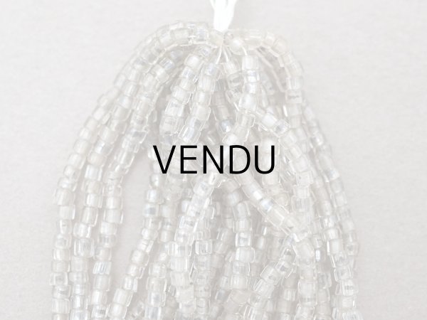 画像7: アンティーク シードビーズ クリア＆シルバー ガラス製 41〜42g (7)