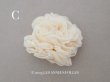 画像8: アンティーク シルクシフォン 薔薇の布花 アイボリー (8)