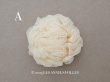 画像4: アンティーク シルクシフォン 薔薇の布花 アイボリー (4)
