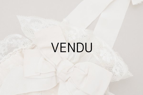 画像3: アンティーク 初聖体のオモニエール 淡いグレイッシュピンク 手刺繍 & レース (3)