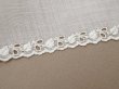 画像2: 19世紀末 アンティーク リーフ刺繍入り スカラップレース オーガンジー 4.5m幅  (2)