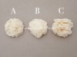 画像2: アンティーク シルクシフォン 薔薇の布花 アイボリー (2)