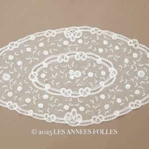 画像: アンティーク プリンセスレース テーブルセンター オフホワイト 69.5×36cm