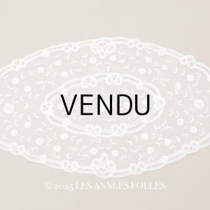 画像: *蚤の市*アンティーク プリンセスレース テーブルセンター オフホワイト 69.5×36cm