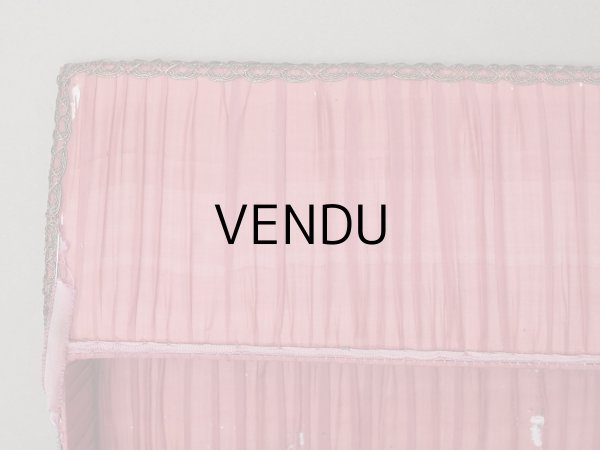 画像8: アンティーク ロココトリム付 グローブボックス チェリーピンク カルトナージュボックス  (8)