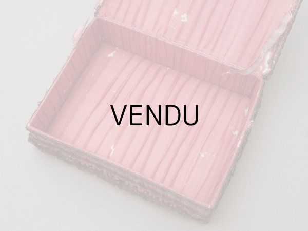 画像7: アンティーク ロココトリム付 カルトナージュボックス チェリーピンク (7)