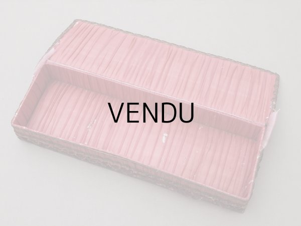 画像7: アンティーク ロココトリム付 グローブボックス チェリーピンク カルトナージュボックス  (7)