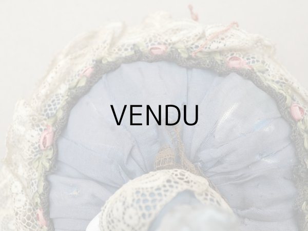 画像4: アンティーク 薔薇のロココトリム付 ピンクッション ハーフドール (4)