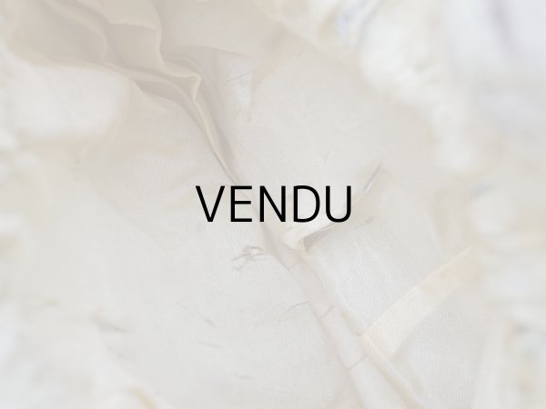 画像13: アンティーク ミラー付 舞踏会用 オモニエール 薔薇のロココモチーフ付 サフィレットブルー (13)