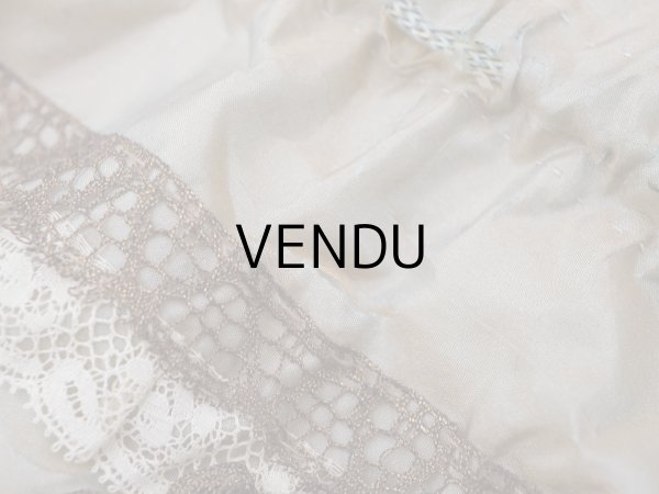 画像15: アンティーク ミラー付 舞踏会用 オモニエール 薔薇のロココモチーフ付 サフィレットブルー (15)