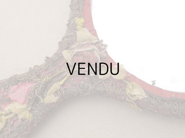 画像3: アンティーク 薔薇のロココモチーフ付 ハンドミラー (3)