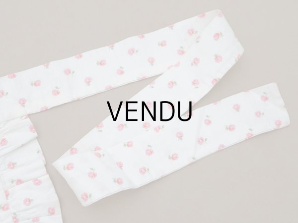 画像7: アンティーク ピンクの薔薇模様 コットン製 エプロン ファブリック  (7)