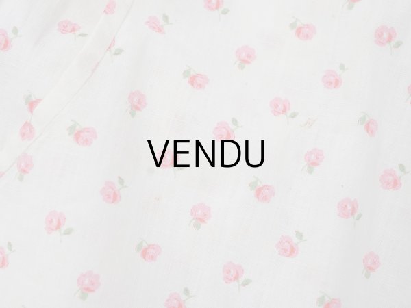 画像5: アンティーク ピンクの薔薇模様 コットン製 エプロン ファブリック  (5)