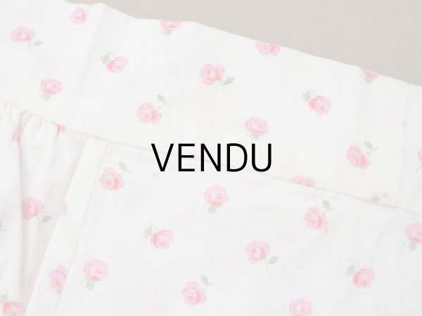 画像6: アンティーク ピンクの薔薇模様 コットン製 エプロン ファブリック  (6)