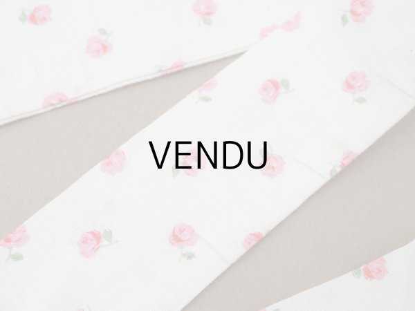 画像8: アンティーク ピンクの薔薇模様 コットン製 エプロン ファブリック  (8)