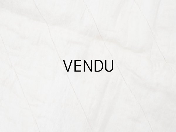 画像12: アンティーク シルク製 花かごのリボン刺繍入り ハンキーケース ハンカチ用ポシェット フラワーバスケット (12)