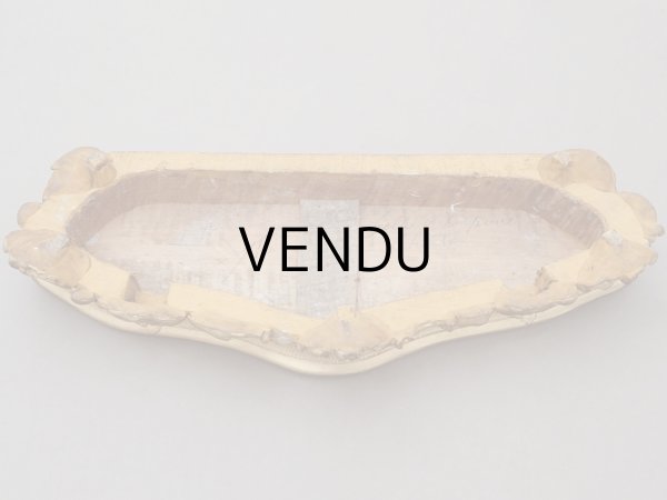 画像5: 19世紀 アンティーク ロカイユ装飾の台座 コーヒーブラウンのベルベット (5)