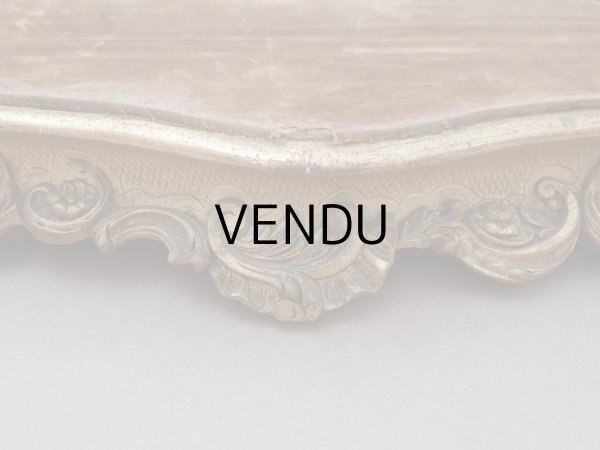 画像7: 19世紀 アンティーク ロカイユ装飾の台座 コーヒーブラウンのベルベット (7)