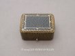 画像1: アンティーク 金彩入り ピアス用 ジュエリーボックス グリーン (1)