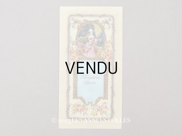 画像1: アンティーク パフュームラベル 薔薇とリボンのフレーム - NOGARA GRASSE PARIS - (1)