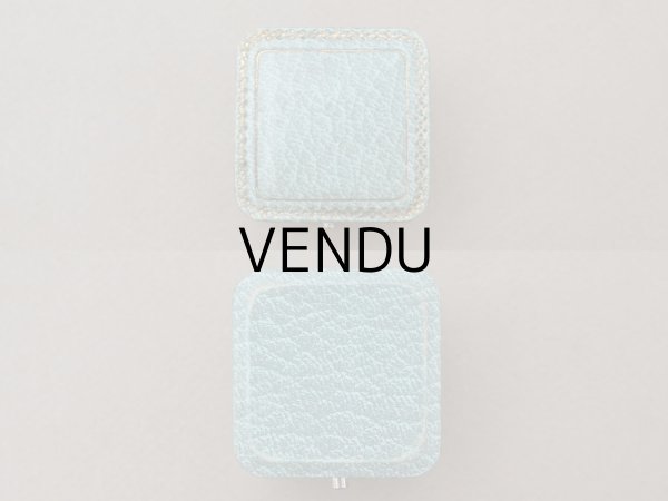 画像6: アンティーク リングケース ジュエリーボックス グレイッシュブルー (6)