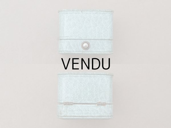 画像7: アンティーク リングケース ジュエリーボックス グレイッシュブルー (7)