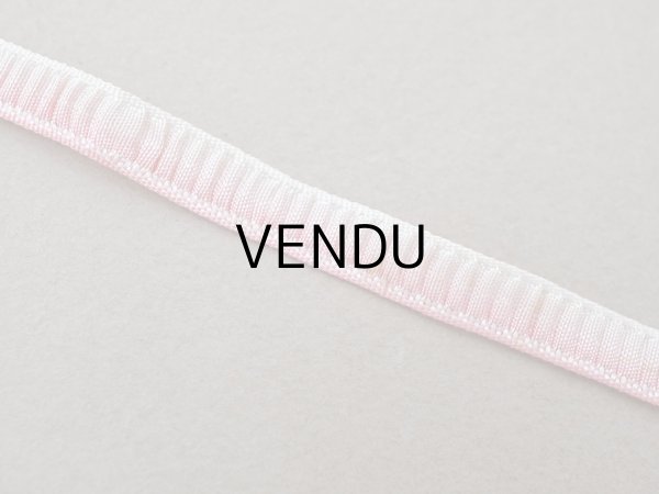 画像3: アンティーク シルク製 トリム ロココ調 7mm幅  1.75m ピンクのグラデーション リボン刺繍 & ロココトリム　 (3)